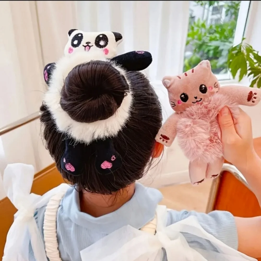 Soft & Cute Kids Hair Scrunchies - Cat